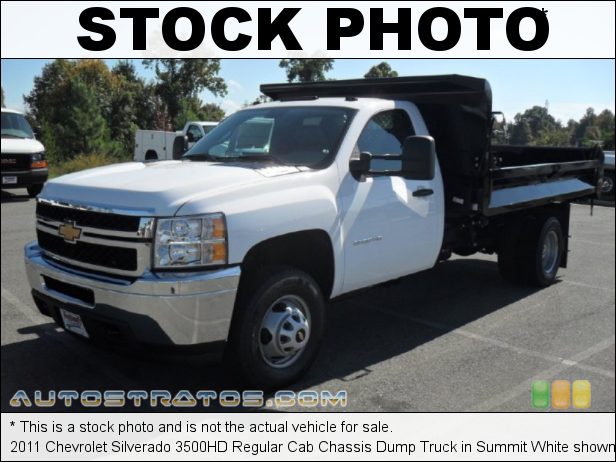 Stock photo for this 2011 Chevrolet Silverado 3500HD Regular Cab Chassis 6.6 Liter OHV 32-Valve Duramax Turbo-Diesel V8 6 Speed Allison Automatic