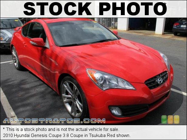 Stock photo for this 2010 Hyundai Genesis Coupe 3.8 Coupe 3.8 Liter DOHC 24-Valve Dual CVVT V6 6 Speed Shiftronic Automatic