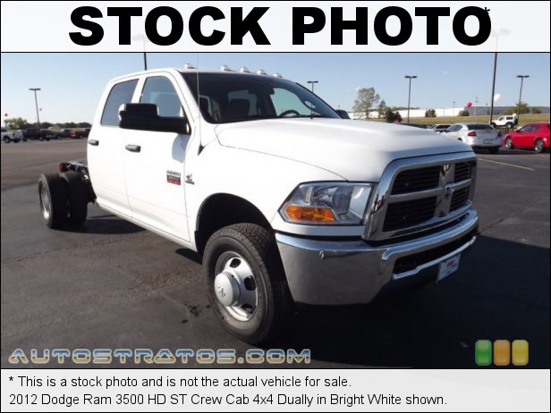 Stock photo for this 2012 Dodge Ram 3500 HD ST Crew Cab 4x4 Dually 6.7 Liter OHV 24-Valve Cummins VGT Turbo-Diesel Inline 6 Cylinde 6 Speed Automatic