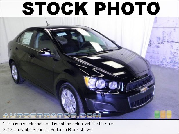 Stock photo for this 2012 Chevrolet Sonic LT Sedan 1.8 Liter DOHC 16-Valve VVT 4 Cylinder 6 Speed Automatic
