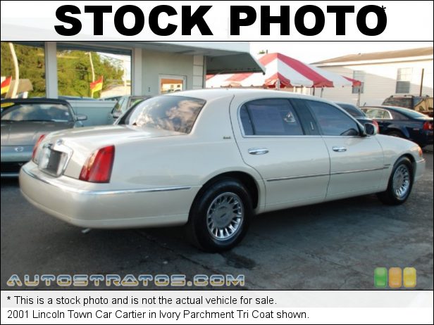Stock photo for this 2001 Lincoln Town Car Cartier 4.6 Liter SOHC 16-Valve V8 4 Speed Automatic