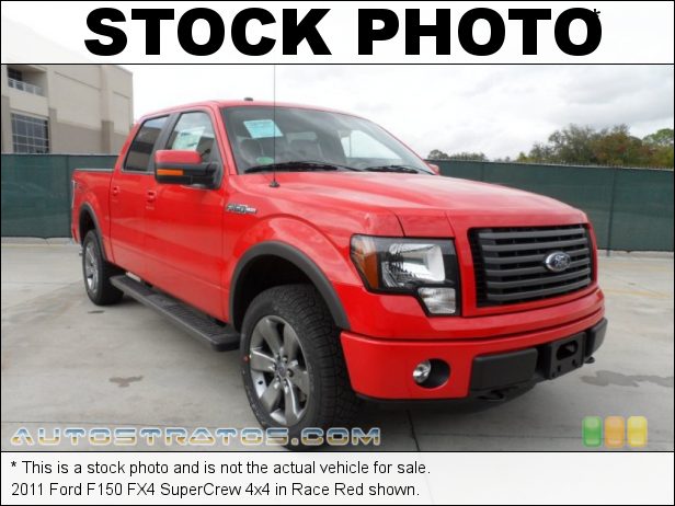 Stock photo for this 2011 Ford F150 FX4 SuperCrew 4x4 5.0 Liter Flex-Fuel DOHC 32-Valve Ti-VCT V8 6 Speed Automatic