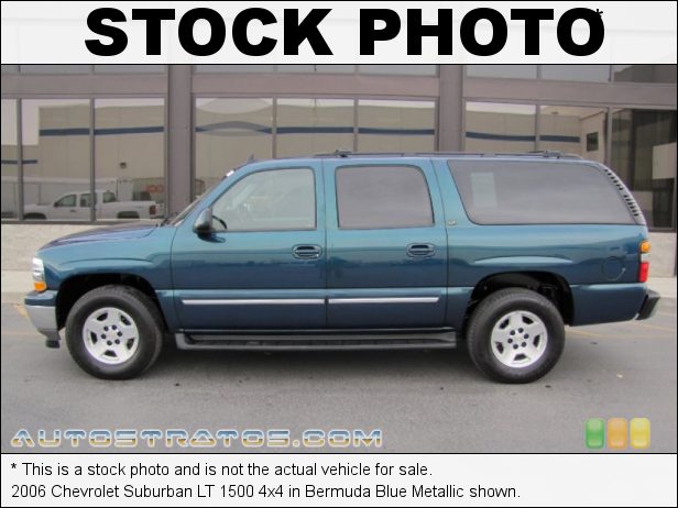 Stock photo for this 2006 Chevrolet Suburban 1500 4x4 5.3 Liter OHV 16-Valve Vortec V8 4 Speed Automatic