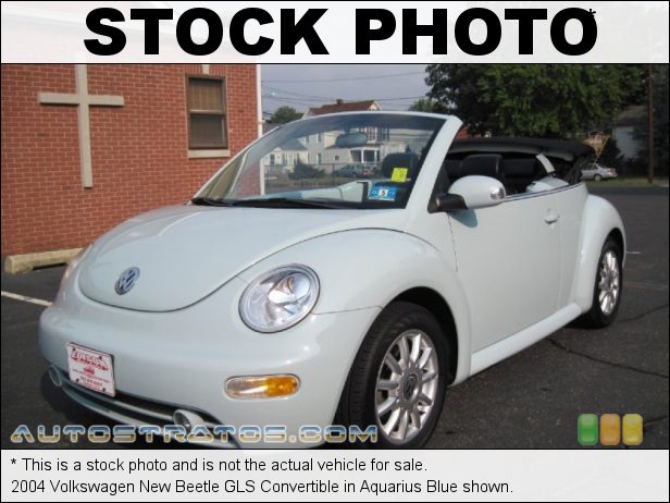 Stock photo for this 2004 Volkswagen New Beetle GLS Convertible 2.0 Liter SOHC 8-Valve 4 Cylinder 6 Speed Tiptronic Automatic