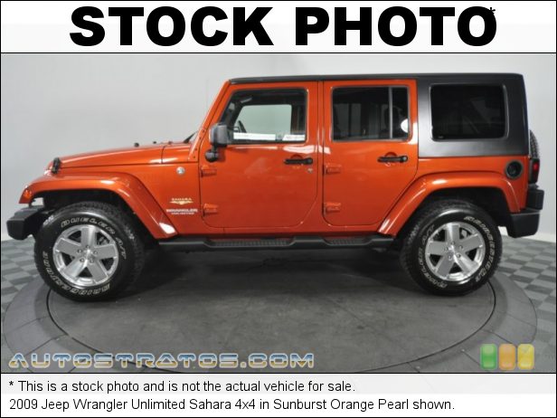 Stock photo for this 2009 Jeep Wrangler Unlimited Sahara 4x4 3.8 Liter OHV 12-Valve V6 4 Speed Automatic