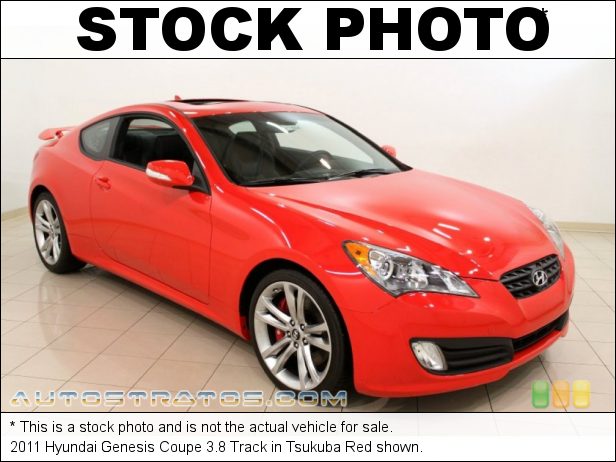 Stock photo for this 2011 Hyundai Genesis Coupe 3.8 Track 3.8 Liter DOHC 24-Valve CVVT V6 6 Speed Paddle-Shift Automatic