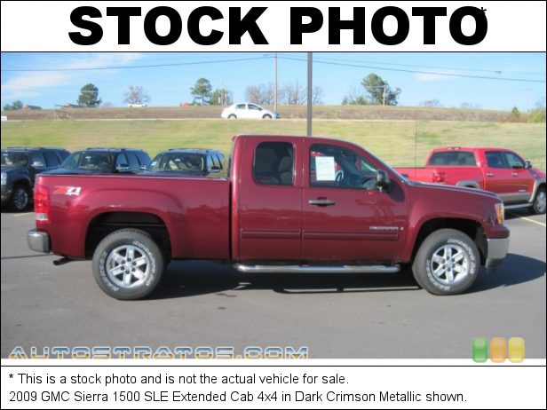 Stock photo for this 2009 GMC Sierra 1500 SLE Extended Cab 4x4 5.3 Liter OHV 16-Valve Vortec Flex-Fuel V8 4 Speed Automatic