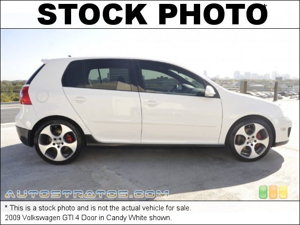 Stock photo for this 2009 Volkswagen GTI 4 Door 2.0 Liter FSI Turbocharged DOHC 16-Valve 4 Cylinder 6 Speed DSG Double-Clutch Automatic