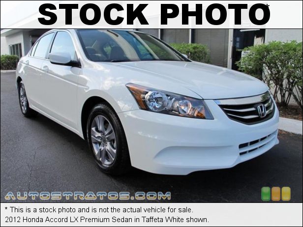 Stock photo for this 2012 Honda Accord LX Premium Sedan 2.4 Liter DOHC 16-Valve i-VTEC 4 Cylinder 5 Speed Automatic Stock photo for this 2012 Honda Accord LX Premium Sedan 2.4 Liter DOHC 16-Valve i-VTEC 4 Cylinder 5 Speed Automatic