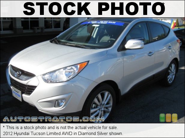 Stock photo for this 2012 Hyundai Tucson AWD 2.4 Liter DOHC 16-Valve CVVT 4 Cylinder 6 Speed SHIFTRONIC Automatic