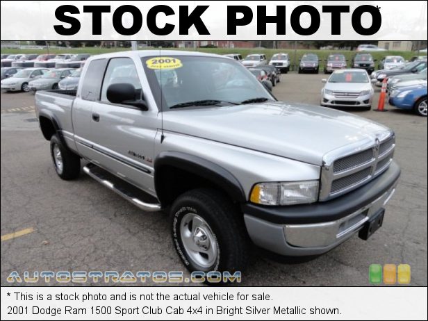 Stock photo for this 2001 Dodge Ram 1500 Club Cab 4x4 5.9 Liter OHV 16-Valve V8 4 Speed Automatic