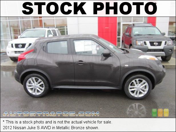 Stock photo for this 2012 Nissan Juke S AWD 1.6 Liter DIG Turbocharged DOHC 16-Valve CVTCS 4 Cylinder Xtronic CVT Automatic