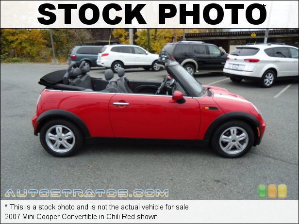 Stock photo for this 2007 Mini Cooper Convertible 1.6 Liter SOHC 16-Valve 4 Cylinder 5 Speed Manual