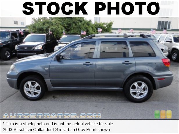 Stock photo for this 2003 Mitsubishi Outlander LS 2.4 Liter SOHC 16-Valve 4 Cylinder 4 Speed Automatic