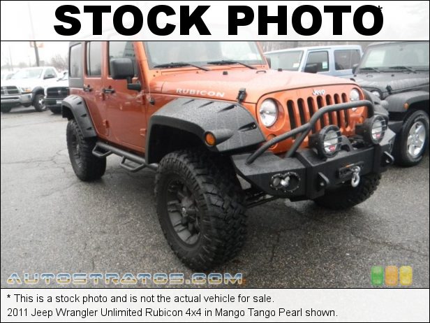 Stock photo for this 2011 Jeep Wrangler Unlimited Rubicon 4x4 3.8 Liter OHV 12-Valve V6 6 Speed Manual