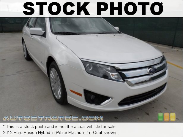 Stock photo for this 2012 Ford Fusion Hybrid 2.5 Liter Atkinson Cycle DOHC 16-Valve VVT Duratec 4 Cylinder Ga eCVT Automatic