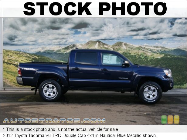 Stock photo for this 2012 Toyota Tacoma Double Cab 4x4 4.0 Liter DOHC 24-Valve VVT-i V6 5 Speed Automatic