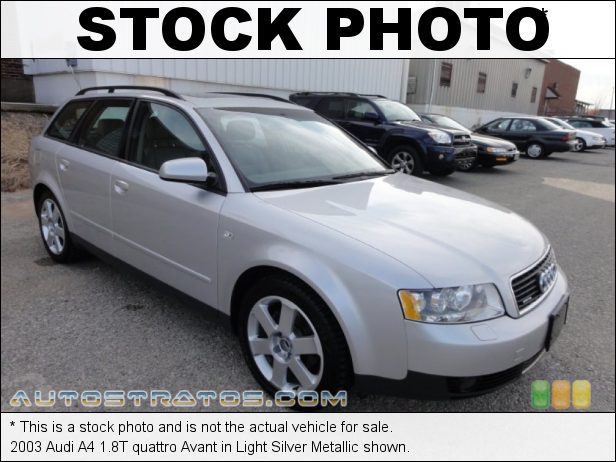Stock photo for this 2003 Audi A4 1.8T quattro Avant 1.8L Turbocharged DOHC 20V 4 Cylinder 5 Speed Tiptronic Automatic