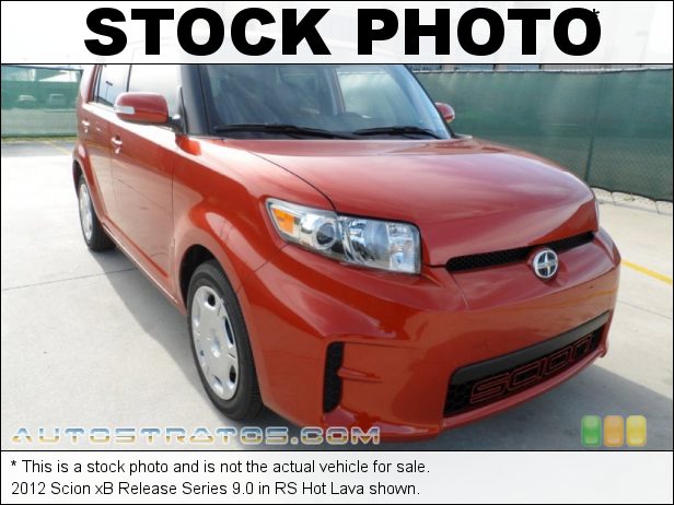 Stock photo for this 2012 Scion xB Release Series 9.0 2.4 Liter DOHC 16-Valve VVT-i 4 Cylinder 4 Speed Sequential Automatic