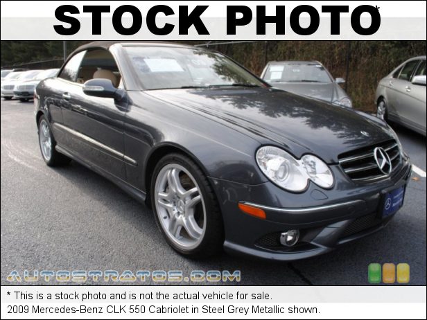 Stock photo for this 2009 Mercedes-Benz CLK 550 Cabriolet 5.5 Liter DOHC 32-Valve VVT V8 7 Speed Automatic