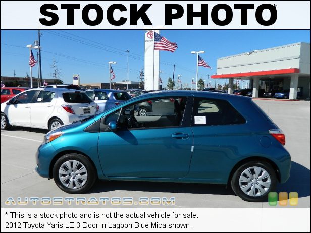 Stock photo for this 2012 Toyota Yaris LE 3 Door 1.5 Liter DOHC 16-Valve VVT-i 4 Cylinder 4 Speed Automatic
