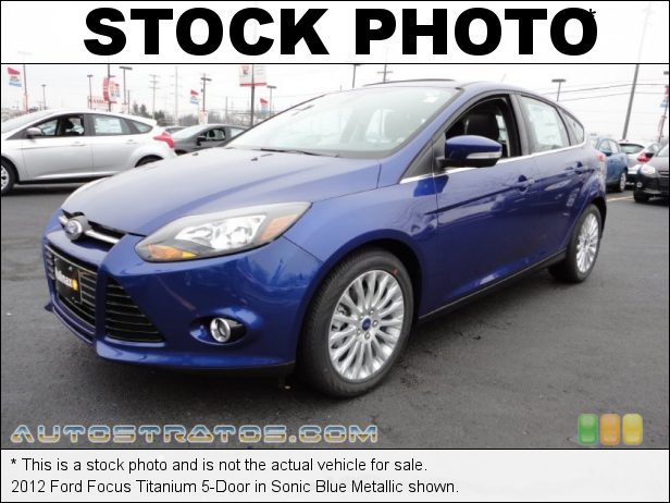 Stock photo for this 2012 Ford Focus Titanium 5-Door 2.0 Liter GDI DOHC 16-Valve Ti-VCT 4 Cylinder 6 Speed PowerShift Automatic