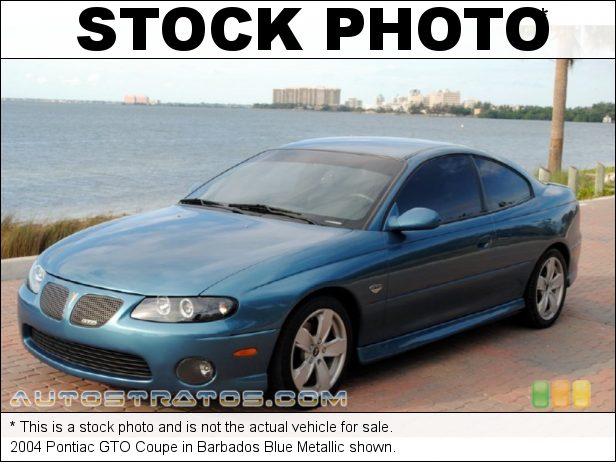 Stock photo for this 2004 Pontiac GTO Coupe 5.7 Liter OHV 16-Valve V8 4 Speed Automatic