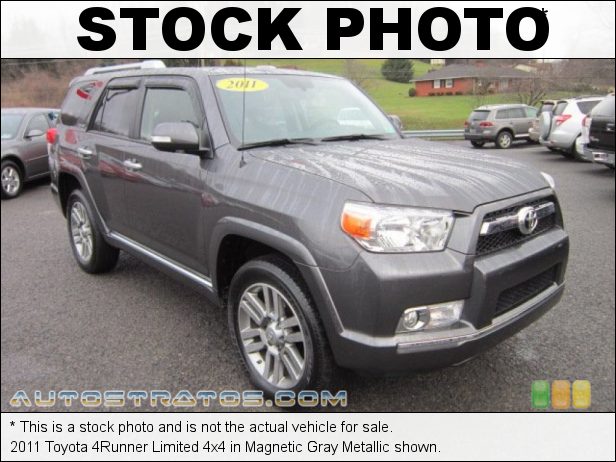 Stock photo for this 2011 Toyota 4Runner 4x4 4.0 Liter DOHC 24-Valve Dual VVT-i V6 5 Speed ECT-i Automatic