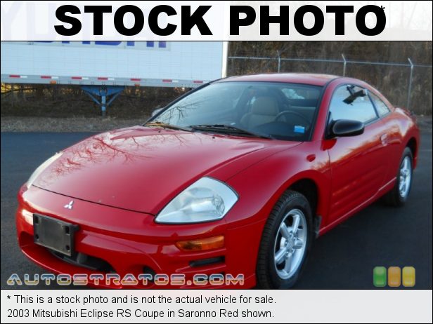 Stock photo for this 2002 Mitsubishi Eclipse RS Coupe 2.4 Liter SOHC 16 Valve Inline 4 Cylinder 4 Speed Automatic