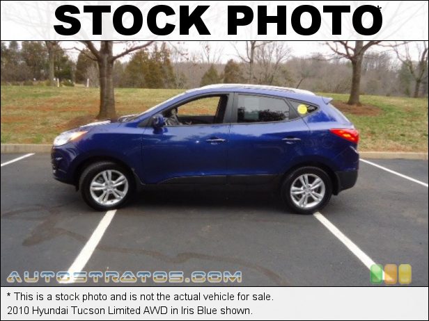 Stock photo for this 2010 Hyundai Tucson AWD 2.4 Liter DOHC 16-Valve CVVT 4 Cylinder 6 Speed Shiftronic Automatic
