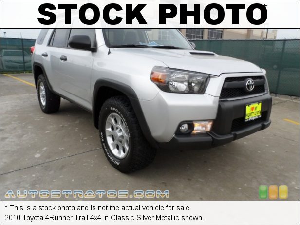 Stock photo for this 2010 Toyota 4Runner 4x4 4.0 Liter DOHC 24-Valve Dual VVT-i V6 5 Speed Automatic