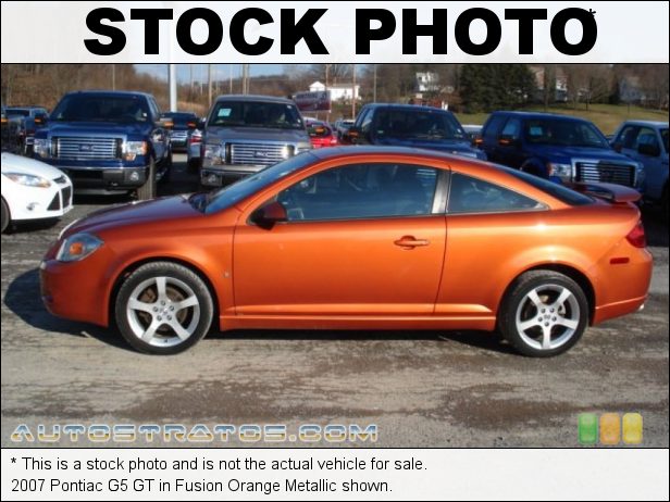 Stock photo for this 2007 Pontiac G5 GT 2.4 Liter DOHC 16-Valve VVT 4 Cylinder 4 Speed Automatic
