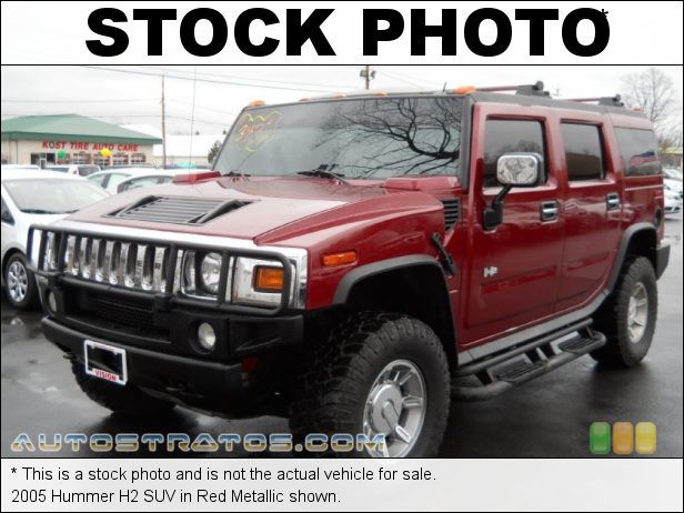 Stock photo for this 2005 Hummer H2 SUV 6.0 Liter OHV 16-Valve V8 4 Speed Automatic