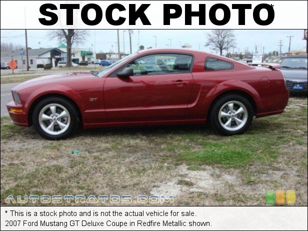 Stock photo for this 2007 Ford Mustang GT Deluxe Coupe 4.6 Liter SOHC 24-Valve VVT V8 5 Speed Manual