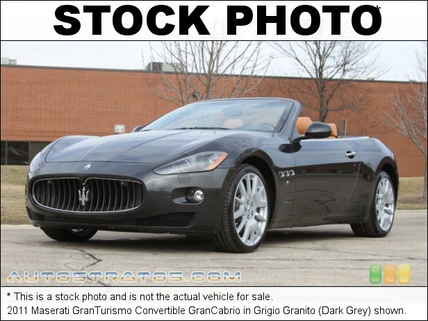 Stock photo for this 2011 Maserati GranTurismo Convertible GranCabrio 4.7 Liter DOHC 32-Valve VVT V8 6 Speed ZF Paddle-Shift Automatic