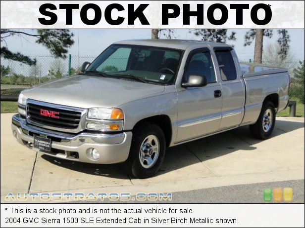 Stock photo for this 2004 GMC Sierra 1500 SLE Extended Cab 4.8 Liter OHV 16-Valve Vortec V8 4 Speed Automatic