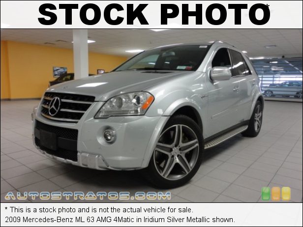 Stock photo for this 2009 Mercedes-Benz ML 63 AMG 4Matic 6.3 Liter AMG DOHC 32-Valve VVT V8 7 Speed Automatic