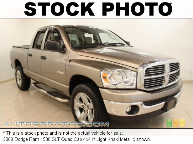 Stock photo for this 2008 Dodge Ram 1500 SLT Quad Cab 4x4 5.7 Liter MDS HEMI OHV 16-Valve V8 5 Speed Automatic Stock photo for this 2008 Dodge Ram 1500 SLT Quad Cab 4x4 5.7 Liter MDS HEMI OHV 16-Valve V8 5 Speed Automatic