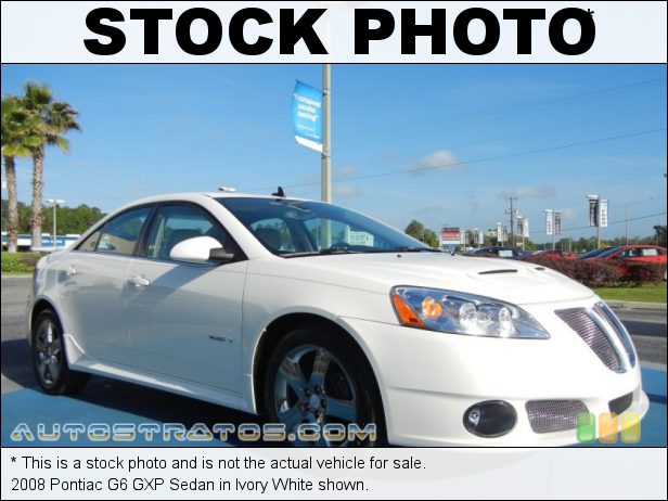 Stock photo for this 2008 Pontiac G6 GXP Sedan 3.6 Liter GXP DOHC 24-Valve VVT V6 6 Speed Automatic Stock photo for this 2008 Pontiac G6 GXP Sedan 3.6 Liter GXP DOHC 24-Valve VVT V6 6 Speed Automatic