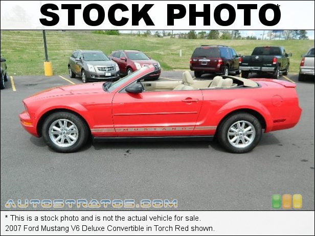 Stock photo for this 2007 Ford Mustang V6 Deluxe Convertible 4.0 Liter SOHC 12-Valve V6 5 Speed Manual