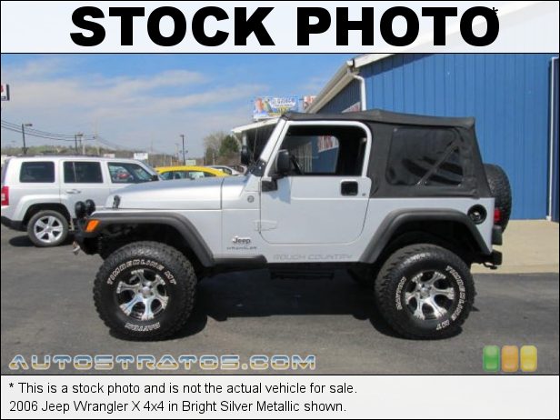 Stock photo for this 2006 Jeep Wrangler X 4x4 4.0 Liter OHV 12V Inline 6 Cylinder 4 Speed Automatic