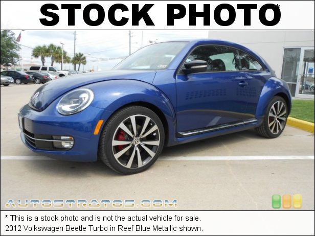 Stock photo for this 2012 Volkswagen Beetle Turbo 2.0 Liter Turbocharged FSI DOHC 16-Valve 4 Cylinder 6 Speed DSG Dual-Clutch Automatic