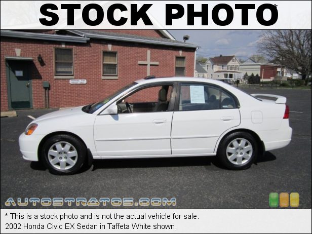 Stock photo for this 2002 Honda Civic EX Sedan 1.7 Liter SOHC 16-Valve 4 Cylinder 4 Speed Automatic