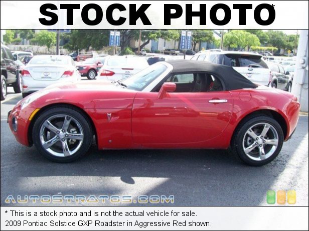 Stock photo for this 2009 Pontiac Solstice GXP Roadster 2.0 Liter Turbocharged DOHC 16-Valve VVT Ecotec 4 Cylinder 5 Speed Manual