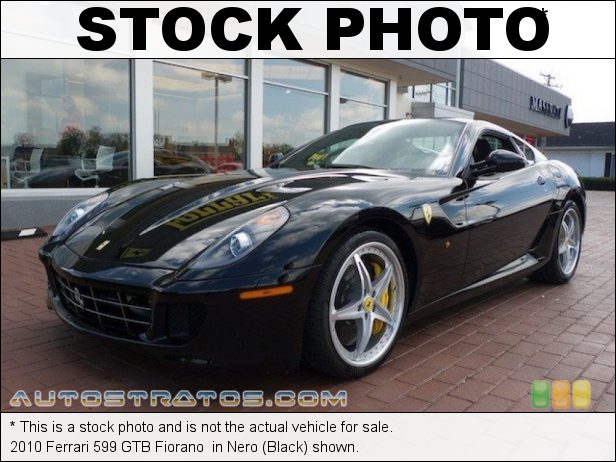 Stock photo for this 2010 Ferrari 599 GTB Fiorano  6.0 Liter DOHC 48-Valve VVT V12 6 Speed F1