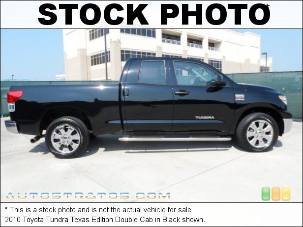 Stock photo for this 2010 Toyota Tundra Double Cab 5.7 Liter i-Force DOHC 32-Valve Dual VVT-i V8 6 Speed ECT-i Automatic