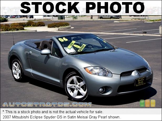 Stock photo for this 2007 Mitsubishi Eclipse Spyder GS 2.4 Liter DOHC 16-Valve MIVEC 4 Cylinder 5 Speed Manual