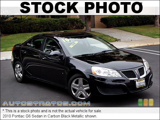 Stock photo for this 2010 Pontiac G6 Sedan 2.4 Liter DOHC 16-Valve VVT 4 Cylinder 4 Speed Automatic