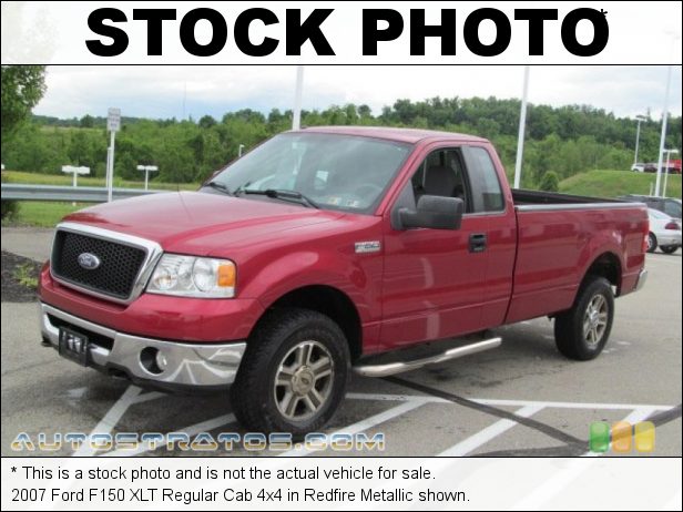Stock photo for this 2007 Ford F150 Regular Cab 4x4 5.4 Liter SOHC 24-Valve Triton V8 4 Speed Automatic Stock photo for this 2007 Ford F150 Regular Cab 4x4 5.4 Liter SOHC 24-Valve Triton V8 4 Speed Automatic