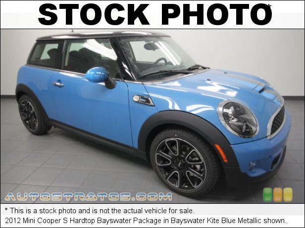 Stock photo for this 2012 Mini Cooper S 1.6 Liter DI Twin-Scroll Turbocharged DOHC 16-Valve VVT 4 Cylind 6 Speed Manual